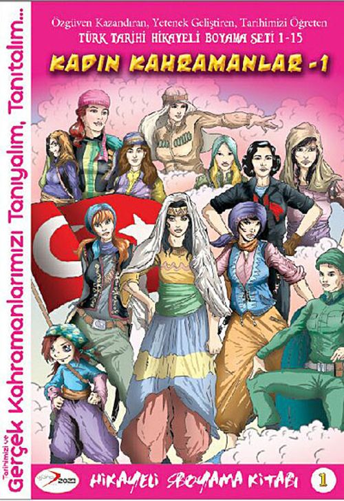 Kadın Kahramanlar -1 /  Hikayeli Boyama Kitabı 1