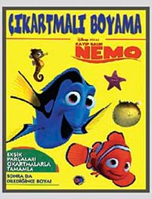 Kayıp Balık Nemo Çıkartmalı  Boyama