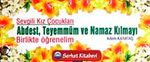 Sevgili Kız Çocukları Abdest Teyemmüm ve Namaz Kılmayı Birlikte Öğrenelim (Kartela)