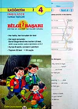 İngilizce 4.Sınıf Yaprak Test & Tüm Yıl