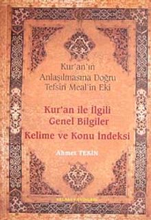 Kur'an ile İlgili Genel Bilgiler Kelime ve Konu İndeksi & Kur'an'ın Anlaşılmasına Doğru-Tefsiri Meal (İthal Kağıt-Karton Kapak)