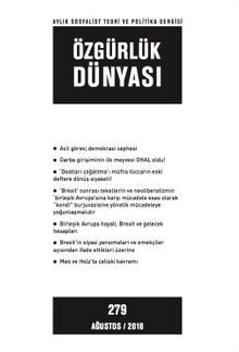 Özgürlük Dünyası / Aylık Sosyalist Teori ve Politika Dergisi / Ağustos 2016 Sayı:279