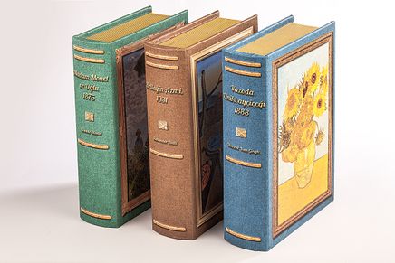 Ressamlar Kutu Seti (Kitap Şeklinde Ahşap Hediye Kutular)