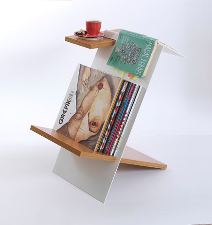 Canadian Kitaplık & Beyaz Metal Renk (Bambu Suntalam)