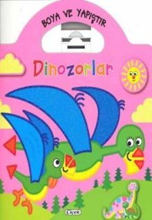 Boya ve Yapıştır Dinozorlar - Pembe