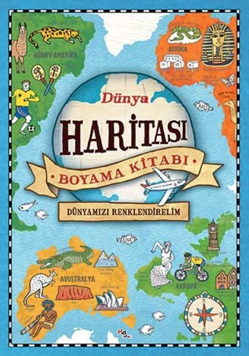 Dünya Haritası Boyama Kitabı
