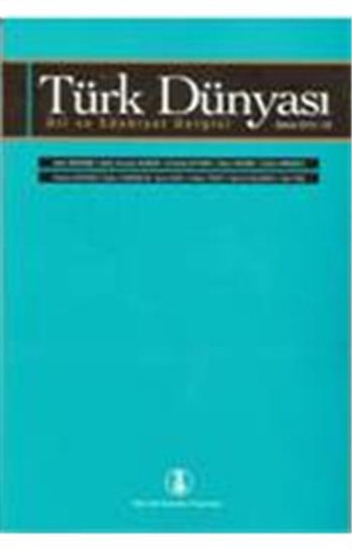 Türk Dünyası Dil ve Edebiyat Dergisi Sayı: 39