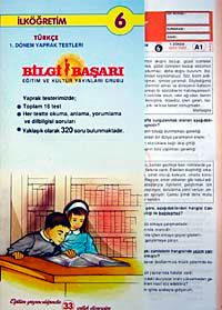 Türkçe 6.Sınıf Yaprak Test I.Dönem