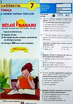 Türkçe 7.Sınıf Yaprak Test II.Dönem