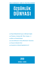 Özgürlük Dünyası / Aylık Sosyalist Teori ve Politika Dergisi / Eylül 2016 Sayı:280