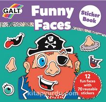 Funny Faces Sticker Book / Eğlenceli Yüzler Çıkartma Kitabı (3 Yaş+)