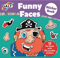 Funny Faces Sticker Book / Eğlenceli Yüzler Çıkartma Kitabı (3 Yaş+)