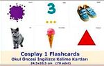 Cosplay 1 Flashcards - Okul Öncesi İngilizce Kelime Kartları (78 adet) (24,5x33,5)