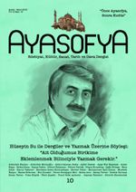Ayasofya Dergisi Sayı 10 - Hüseyin Su İle Söyleşi