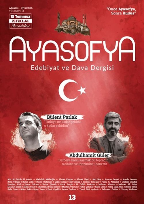 Ayasofya Dergisi Sayı 13 - 15 Temmuz İstiklal Mücadelesi