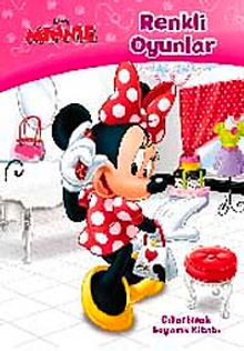 Disney Minnie Renkli Oyunlar / Çıkartmalı Boyama Kitabı