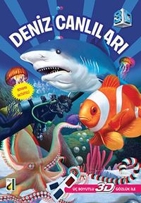 3D Deniz Canlıları & (Üç Boyutlu 3D Gözlük İle) (Boyama Aktiviteli)