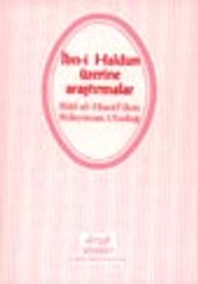 İbn-i Haldun Üzerine Araştırmalar