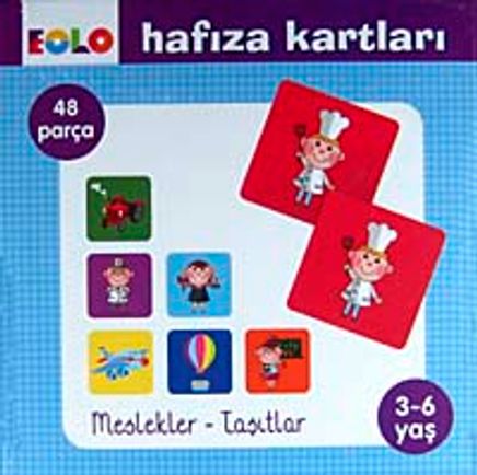 EOLO Hafıza Kartları (3-6 Yaş) Meslekler-Taşıtlar