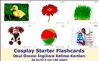 Cosplay Starter Flashcards - Okul Öncesi İngilizce Kelime Kartları (40 adet) (24,5x33,5)