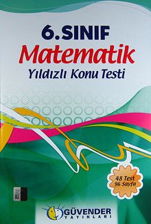 6. Sınıf Matematik Yıldızlı Konu Testi (48 Test 96 Sayfa)