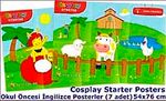 Cosplay Starter Posters - Okul Öncesi İngilizce Posterler (7 adet) (54x76)