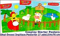 Cosplay Starter Posters - Okul Öncesi İngilizce Posterler (7 adet) (54x76)