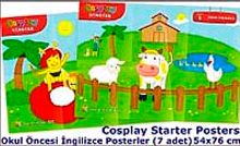 Cosplay Starter Posters - Okul Öncesi İngilizce Posterler (7 adet) (54x76)