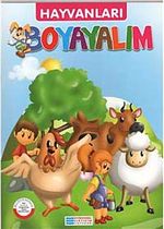 Hayvanları Boyayalım / Pembe Seri - Tavuk,Kuzu,İnek