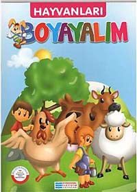 Hayvanları Boyayalım / Pembe Seri - Tavuk,Kuzu,İnek