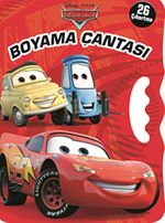 Arabalar Boyama Çantası (26 Çıkartma) / Boya Oku Yapıştır ( Yandan Tutmalı)