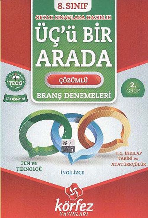 8. Sınıf Üçü Bir Arada Çözümlü Branş Denemeleri II. Dönem 2. Grup