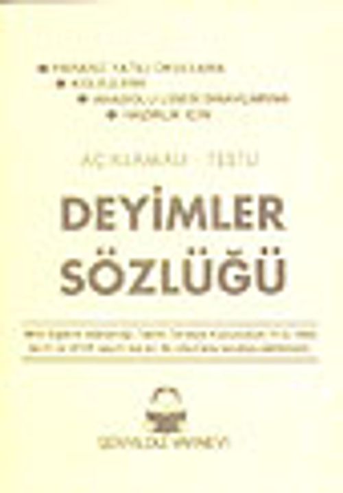 Deyimler Sözlüğü / Karton Kapak