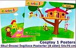 Cosplay 1 Posters - Okul Öncesi İngilizce Posterler (8 adet) (54x76)