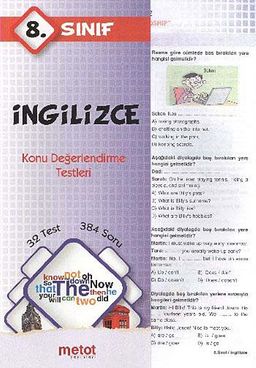 8. Sınıf İngilizce Konu Değerlendirme Testleri