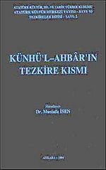Künhü'l-Ahbar'ın Tezkire Kısmı