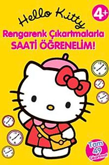 Hello Kitty Rengarenk Çıkartmalarla Saati Öğrenelim