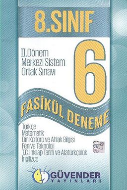 8. Sınıf II.Dönem Merkezi Sistem Ortak Sınavı 6 Fasikül Deneme