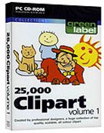 25,000 Clipart VOL 1 Green Label / 25.000 Clipart, Şekil ve Resim I Kod:GS.01788&