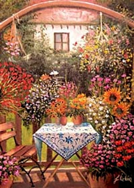 Çiçekli Balkon 500 Parça (34x48-Kod:3507