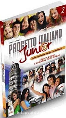 Progetto Italiano Junior 2 (Ders Kitabı ve Çalışma Kitabı +CD) İtalyanca Orta-Alt Seviye