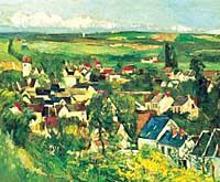 Auvers'den Görünüm / Paul Cezanne (CPA 004-30x35) (Çerçevesiz)