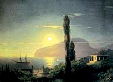 Kırım'da Dolunaylı Gece-1859  / Ivan Konst. Aivazovsky (AIK 004-70x100) (Çerçevesiz)