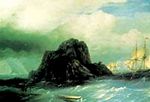 Kaya Adası / Ivan Konst. Aivazovsk (AIK 009-30x45) (Çerçevesiz)