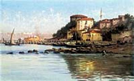 Salacak'ta Eski Bir Camii / Fausto Zonaro (ZNR 019-30x50) (Çerçevesiz)