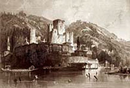 Anadolu Hisarı Ve Kandilli Sırtları / Thomas Allom (GRV 058-50x75) (Çerçevesiz)