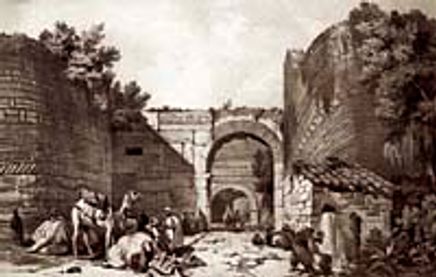 Bursa-İznik'te Lefke Kapısı / Charles Texier (GRV 090-50x80) (Çerçevesiz)