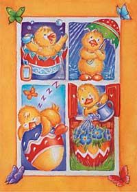 Yavru Ördek 60 Parça (23x33-Kod:6401)