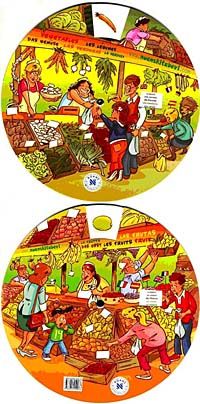 Kelime Çarkı - Meyveler ve Sebzeler (İngilizce, İspanyolca, Almanca, Fransızca, İtalyanca)