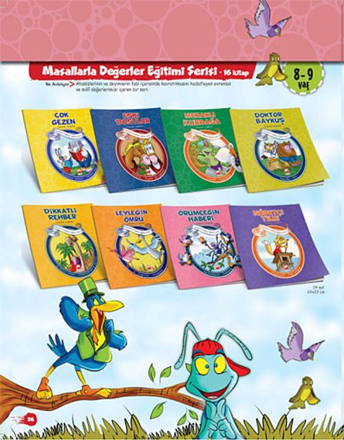 Masallarla Değerler Eğitimi 1.Set 8 Kitap